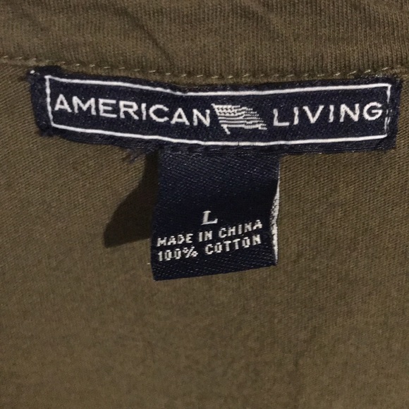 American Living Women’s top Size Large blouse color green sleeveless - Picture 2 of 12